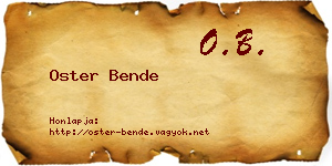 Oster Bende névjegykártya